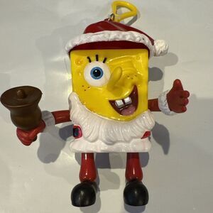 2008 4" SPONGEBOB SQUAREPANTS SANTA CLAUSE Keychain BUDDY Bag CLIP Secret Stash